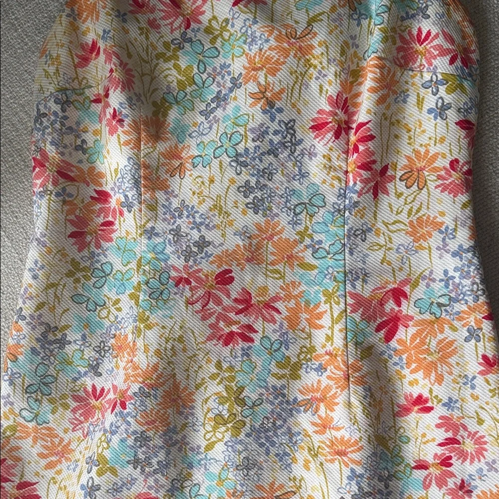 Ann Taylor Loft Vintage Floral Mini Dress Square Neck 2P - Picture 4 of 4